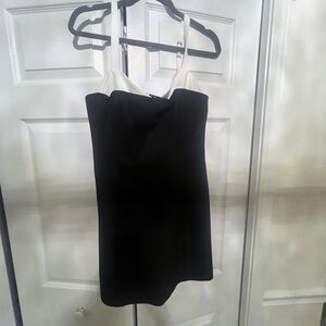 Elegant Black and White Women's dress size medium